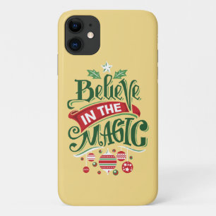 Geloof in de Magic Kersttypografie Case-Mate iPhone Case