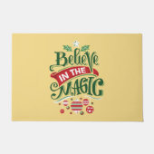 Geloof in de Magic Kersttypografie Deurmat (Voorkant)