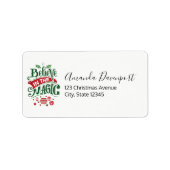 Geloof in de Magic Kersttypografie Etiket (Voorkant)