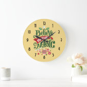 Geloof in de Magic Kersttypografie Grote Klok (Huis)