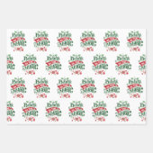 Geloof in de Magic Kersttypografie Inpakpapier Vel (Voorkant)