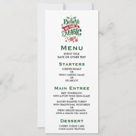 Geloof in de Magic Kersttypografie Kaart