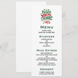 Geloof in de Magic Kersttypografie Kaart