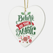 Geloof in de Magic Kersttypografie Keramisch Ornament (Links)
