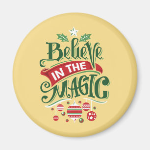Geloof in de Magic Kersttypografie Magneet