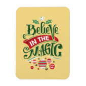 Geloof in de Magic Kersttypografie Magneet (Verticaal)