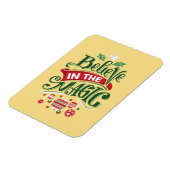 Geloof in de Magic Kersttypografie Magneet (Linkerzijde)