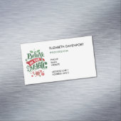 Geloof in de Magic Kersttypografie Magnetisch Visitekaartje (Voorbeeld)