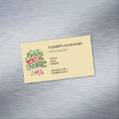 Geloof in de Magic Kersttypografie Magnetisch Visitekaartje (Voorbeeld)