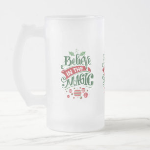 Geloof in de Magic Kersttypografie Matglas Bierpul