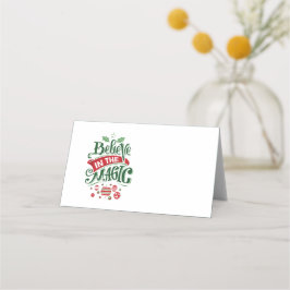 Geloof in de Magic Kersttypografie Plaatskaartje