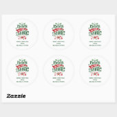 Geloof in de Magic Kersttypografie Ronde Sticker (Vel)