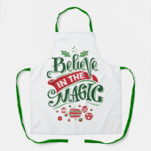 Geloof in de Magic Kersttypografie Schort (Voorkant)