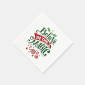 Geloof in de Magic Kersttypografie Servet (Hoek)