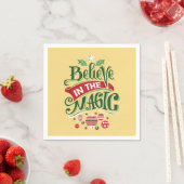 Geloof in de Magic Kersttypografie Servet (Insitu)