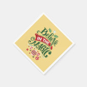 Geloof in de Magic Kersttypografie Servet (Hoek)