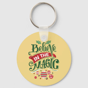 Geloof in de Magic Kersttypografie Sleutelhanger
