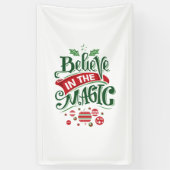Geloof in de Magic Kersttypografie Spandoek (Verticaal)