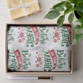 Geloof in de Magic Kersttypografie Tissuepapier (Geschenk)