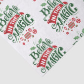 Geloof in de Magic Kersttypografie Tissuepapier (Detail)