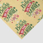 Geloof in de Magic Kersttypografie Tissuepapier (Detail)