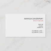 Geloof in de Magic Kersttypografie Visitekaartje (Achterkant)