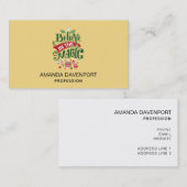 Geloof in de Magic Kersttypografie Visitekaartje (Voorkant / Achterkant)