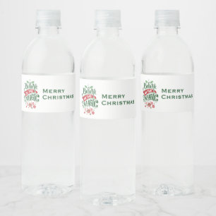 Geloof in de Magic Kersttypografie Waterfles Etiket