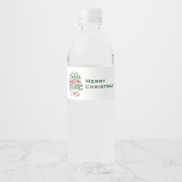 Geloof in de Magic Kersttypografie Waterfles Etiket