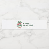 Geloof in de Magic Kersttypografie Waterfles Etiket (Enkel label)