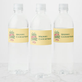 Geloof in de Magic Kersttypografie Waterfles Etiket