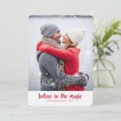 Geloof in de Magic Modern Holiday-fotokaart Feestdagenkaart (Staand voorkant)