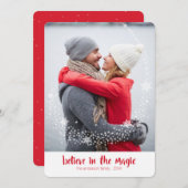 Geloof in de Magic Modern Holiday-fotokaart Feestdagenkaart (Voorkant / Achterkant)