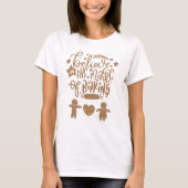 Geloof in de Magic of Baking Kerstmis Script T-shirt (Voorkant)