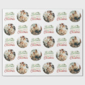 Geloof in de Magic of Kerstfoto Collage Cadeaupapier (Vlak)