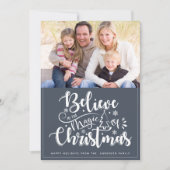 Geloof in de Magic of Kerstfoto Feestdagenkaart (Voorkant)