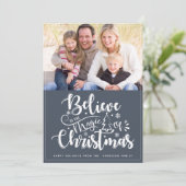 Geloof in de Magic of Kerstfoto Feestdagenkaart (Staand voorkant)