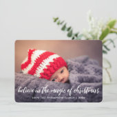 Geloof in de Magic of Kerstfoto Feestdagenkaart (Staand voorkant)