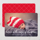 Geloof in de Magic of Kerstfoto Feestdagenkaart (Voorkant / Achterkant)