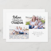 Geloof in de Magic of Kerstfoto Feestdagenkaart (Voorkant / Achterkant)
