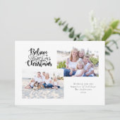 Geloof in de Magic of Kerstfoto Feestdagenkaart (Staand voorkant)