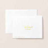 Geloof in de Magic of Kerstfoto Folie Kaarten (Met envelop)