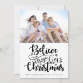 Geloof in de Magic of kerstfoto Holiday Ca Feestdagenkaart (Voorkant)