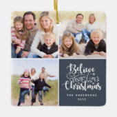 Geloof in de Magic of Kerstfoto Keramisch Ornament (Voorkant)