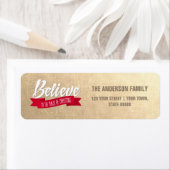 Geloof in de Magic of Kerstgoud Etiket (Insitu)