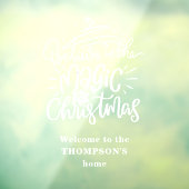 Geloof in de Magic of Kerstmis Welcome Name Raamsticker (Vel 3)