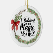 Geloof in de Magic of US Waterverf Wreater Keramisch Ornament (Rechts)