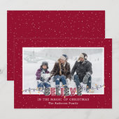 Geloof in de Magic Red-kerstkaarten Feestdagenkaart (Voorkant / Achterkant)