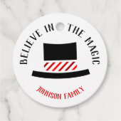 Geloof in de Magic - Snowmans top Hat Bedankjes Labels (Voorkant)