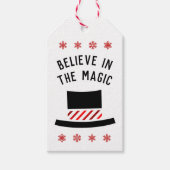 Geloof in de Magic - Snowmans top Hat Cadeaulabel (Voorkant)